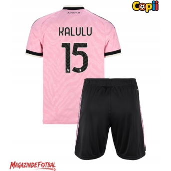 Juventus Pierre Kalulu #15 Echipament de Fotbal Replică 2026-27 Copii Deplasare (+ Șorturi)
